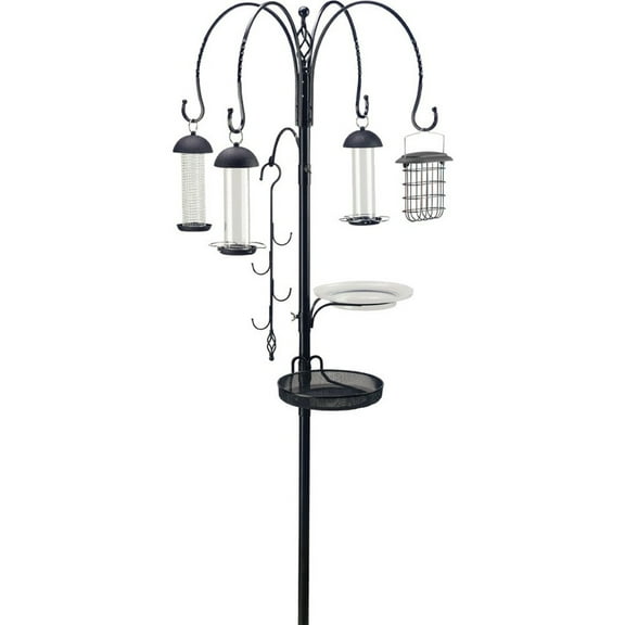 Gardman Superior Complete Multi-Bird Feeding Station Kit, Black