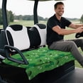 thumbnail image 4 of Yuyamidu Green Golf Ball Golf Cart Seat Covers for 2 Seats Golf Cart Seat Towel Blanket with Front Pockets Breathable Club Car Accessories Non-Slip and Anti-Hot, 4 of 7