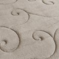 thumbnail image 4 of Lavish Home 67-0034-T Coral Fleece Embossed Pattern Memory Foam Bath Mat, Taupe - 2 Piece, 4 of 10