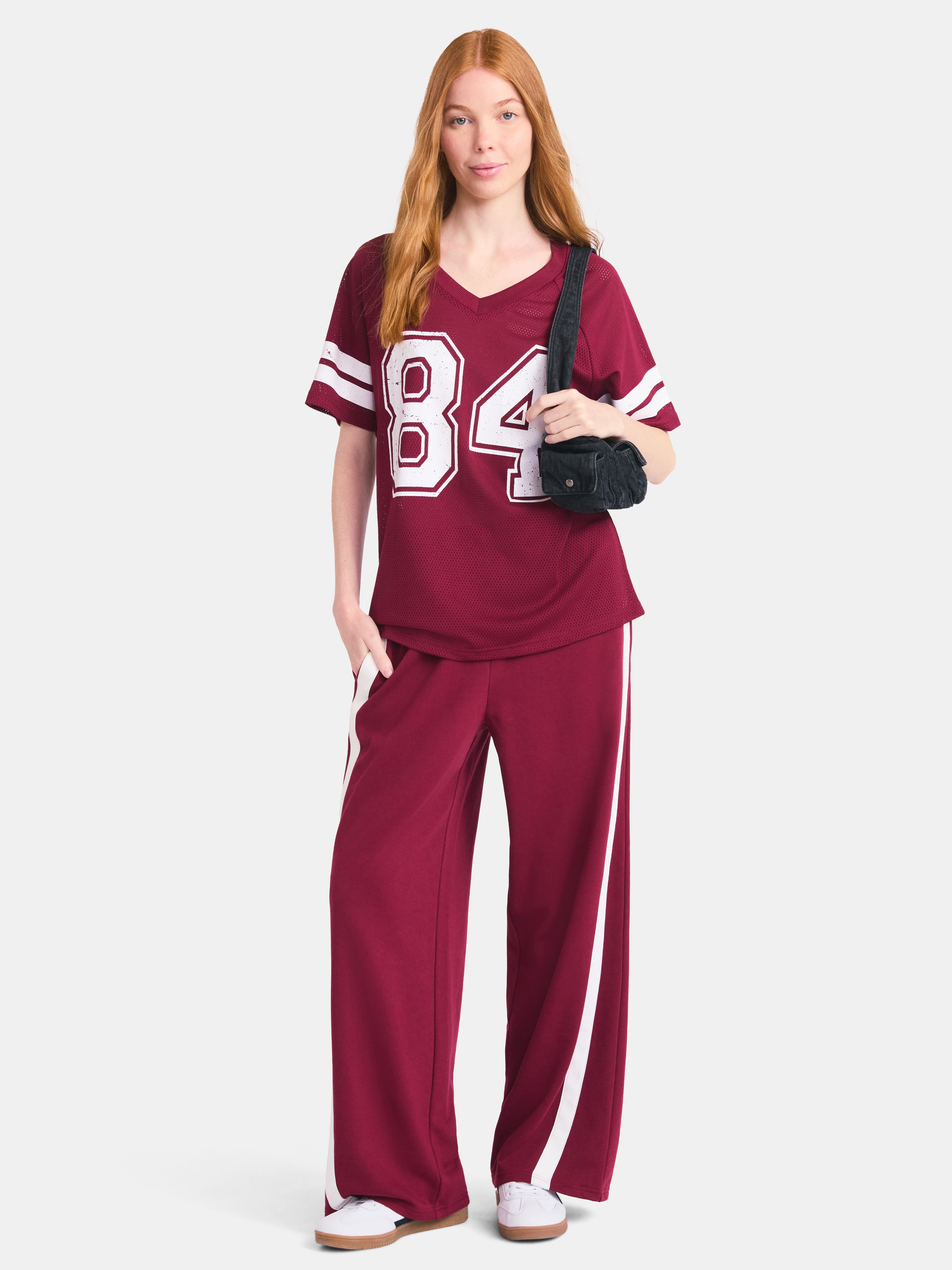 No Boundaries Graphic Mesh Football Tee, Women's