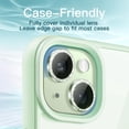 thumbnail image 6 of JETech Camera Lens Protector for iPhone 15 6.1-Inch and iPhone 15 Plus 6.7-Inch, Bling Glitter Individual 9H Tempered Glass Metal Ring Cover, HD Clear, 2-Pack (Green), 6 of 6