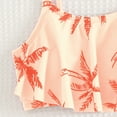thumbnail image 7 of mgoYE Swimsuit for Girls 8-10 Girls Swimsuit Bikini Set 2 Piece Bathing Suit Ruffled Contrast Trim Adjustable Straps Girls Swimwear(Red,8-9 Years), 7 of 7
