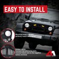 thumbnail image 4 of AMERICAN MODIFIED Empire Grille 07-18 Jeep Wrangler JK w/Amber LED, Glossy Black, 4 of 7