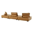 thumbnail image 4 of Modway Saunter Tufted Vegan Leather Vegan Leather 3-Piece Sofa in Tan, 4 of 10