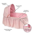 thumbnail image 4 of Badger Basket Foldable Doll Rocking Cradle with Hood for Dolls up to 22 inches- Pink/Rosebud, 4 of 11