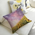 thumbnail image 5 of Space Galaxy Sunflower Linen Throw Pillow Covers Decorative Pillow Cases Cushion Case Couch Pillows Cover for Sofa Bedroom Living Room Car 18x18 inch Set of 2, 5 of 8