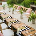 thumbnail image 4 of Cloth Napkins Set of 8 - 20x20 Inches, Pineapple Washable Reusable Table Napkins, Modern Abstract Fruits Black White Stripe Soft & Absortbent Dining Napkin for Party Wedding Hotel Restaurant, 4 of 8