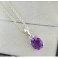 thumbnail image 3 of Natural Purple Amethyst Pendant - 925 Sterling Silver Pendant - Amethyst Birthstone Pendant - Anniversary Gift - Pendant for Wife, 3 of 4
