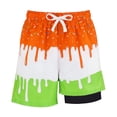 thumbnail image 4 of RTKFRFLM Boys Ice Cream Print Swimsuit Long Sleeve Rash Guard and Swim Trunks with Compression Liner Bathing Suit 3-14Y, 4 of 4