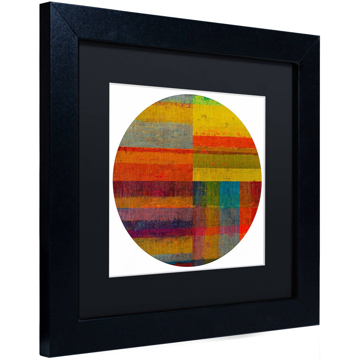 Trademark Fine Art "Round 4.0" Canvas Art by Michelle Calkins, Black Matte, Black Frame