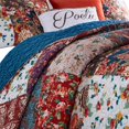 thumbnail image 1 of Benjara BM238351 Riga Floral Print Fabric Full Queen Size Quilt Set, Multi Color - 3 Piece, 1 of 5