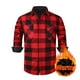 thumbnail image 2 of Kalauyu Men's Flannel Shirts Long Sleeve Plaid Shirt Casual Fashion Button Up Shirts Jackets with Pockets, 2 of 7