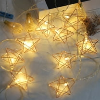 Neoyler Christmas Decorations Star Lights with Premium Iron Material for Indoor Outdoor Decor Suit for Holiday Wedding And Party Ambiance 118.1in Gold