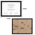 thumbnail image 6 of Behome Diploma Frame Set of 6, Black Certificate Frame, Display Pictures 5.9 x 7.8 with Mat or 7.3 x 9.8 Without Mat, for Wall and Tabletop, 6 of 8