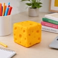 thumbnail image 6 of Fake Cheese Stress Relief Toy, 4 Inch Ultra Soft Slow Rising Jumbo Squishy Cheese Squeeze Toys, Clay Filler Sensory Toy for All Ages, 6 of 9
