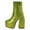 Green, variant on Ankle Boots Solid High Heel Candy Color Heel Super High Heel Large Size Ankle Boots Womens Booties Green 40