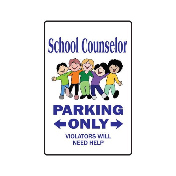 SCHOOL COUNSELOR Aluminum Sign guidance counselors high middle retirement college | Indoor/Outdoor | 14" Tall
