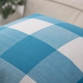 thumbnail image 3 of Phantoscope Christmas holiday Decorative Buffalo Checker Plaids Series Throw Pillow Covers, 12" x 20", Light Blue and White, 2 Pack, 3 of 5