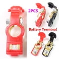 thumbnail image 1 of 2Pcs Noir + Rouge Borne de Batterie de Voiture Pince Réglable Connecteur Positif + Nagatif, 1 of 5