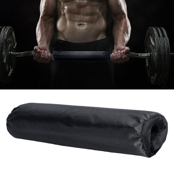 TEHAUX Gym Barbell Squat Pad Cushion for Lunges and Weightlifting Black Comfortable Foam Support 1 Set