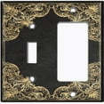 thumbnail image 2 of Metal Light Switch Plate Outlet Cover (French Victorian Frame - Single Toggle Single Rocker), 2 of 2