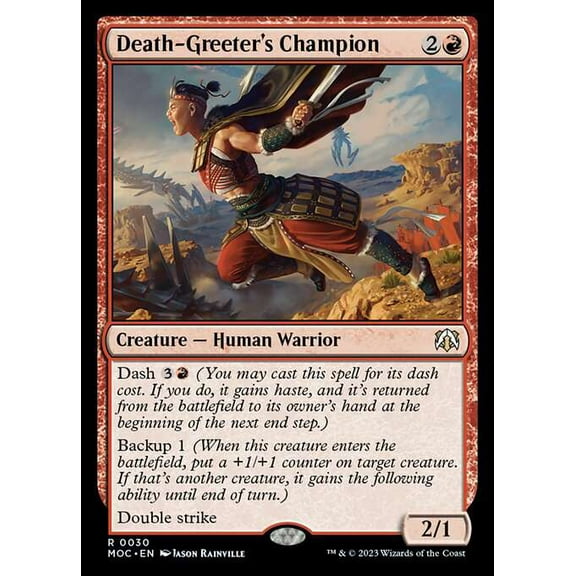 MtG March of the Machine Commander Rare Death-Greeter's Champion #30