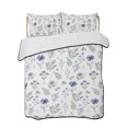 thumbnail image 2 of Quilts Twin Size, Blue Floral Spring Soft Comforter Bedding Set for Bed, Pine Needles Green Botanical Chic Lightweight Quilted Bedspread with Pillow Cover(2 Pieces) for All Season, 68x86 Inch, 2 of 9