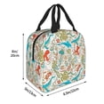 thumbnail image 2 of KLL Wild Sea Life Print Insulated Lunch Bag Women, Reusable Cute Tote Lunch Box for Adult & Men, Leakproof Cooler Lunch Bags for Work Office Travel Picnic, 2 of 5