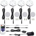 thumbnail image 1 of WWS-LED Kit d'Éclairage sous Armoire, 4x2W Lumières LED avec Contrôleur Sans Fil RF Dimmable et Prise US pour Éclairage de Cuisine (Blanc Jour 6000K), 1 of 4