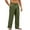 Army Green_004, variant on Mens Linen Pants Casual Fashion Straight Leg Pleated Dress Trousers Spring Summer Baggy Lightweight Beach Pants with Pockets Black XL