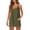 Army Green, variant on Womens Athletic Dress Solid Sleeveless Spaghetti Straps Tennis Workout Active Sports Mini Romper Dress with Pockets Built in Short Travel Vacation Clothes