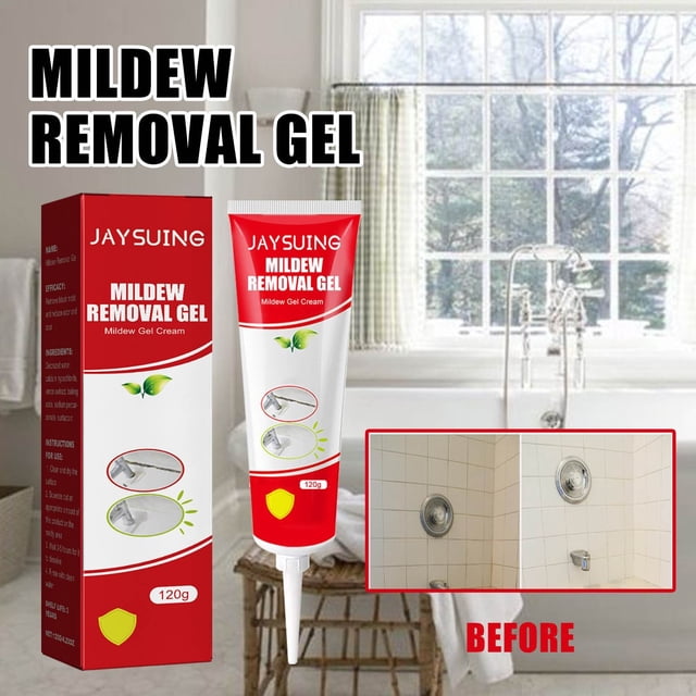 Gel removedor de moho doméstico para azulejos y juntas de baño | No requiere restregar | Previene la reaparición de moho y hongos | Elimina olores y manchas