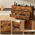 thumbnail image 3 of Merluxy 6 Drawers Dresser for Bedroom, Farmhouse Wood Chest of Drawers for Adult Rustic Brown, 3 of 10
