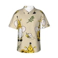 thumbnail image 2 of Yiaed Gnomes Bees And Sunflowers Print Hawaiian Shirt for Men Short Sleeve Button Down Shirts Beach Shirts for Men-XX-Large, 2 of 5