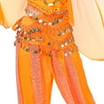 thumbnail image 2 of Beads & Coins Chiffon Fitness Program Belly Dance hip skirt belly dance Orange, 2 of 3