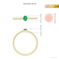 thumbnail image 6 of ANGARA Natural Classic Solitaire Oval Emerald Promise Ring in 14K Yellow Gold for Women (Size-4x3mm) | May Birthstone, Birthday, Anniversary, Jewelry Gift for Women | Natural Emerald Ring, 6 of 10