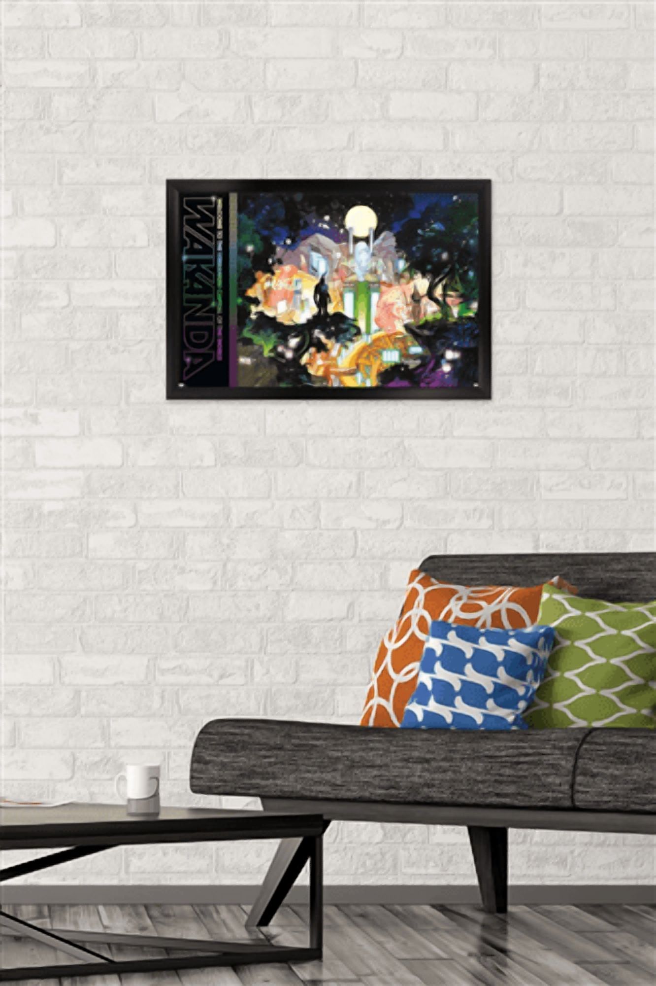 Marvel: Hero Lands - Wakanda 2 Wall Poster, 14.725" x 22.375" Framed