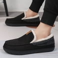 thumbnail image 2 of PLERISE Men’s Insulated Slip-On Plush Shoes, Warm Cozy Lined Footwear for Home and Outdoor Winter Wear, Comfortable Unisex Shoes Available in Multiple Colors, 2 of 9