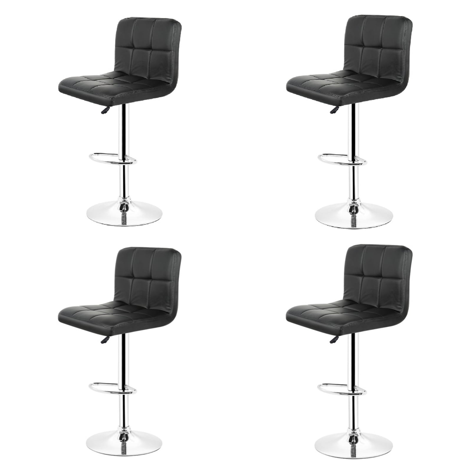 MEILLEUREVIE Bar Stools Set of 4, PULeather Counter Height Stools