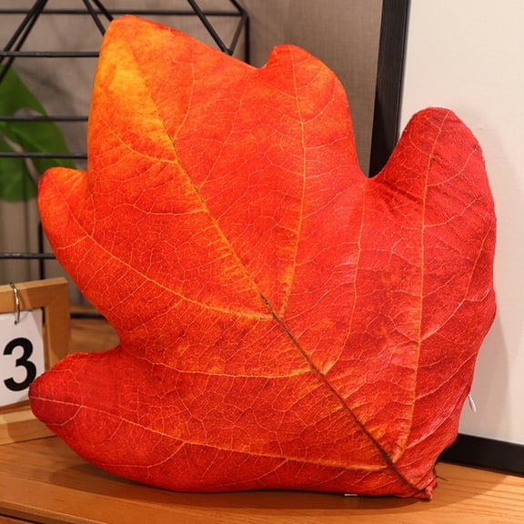 Realistic Leaf Shaped Decorative Throw Pillow, Double Sided Printed Soft Cushion, Durable Resilient Sofa Pillow, Versatile Home Decor Pillow for Living Room Bedroom Couch Office Nap