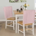 thumbnail image 5 of Red Striped Chair Back Covers, Removable Chair Covers for Dining Chairs Set of 4, Washable Chairs Slipcovers Back Seat Protector for Wedding Party 19"x20", 5 of 9