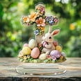 thumbnail image 5 of Steadline Easter Bunny Egg Acrylic Tabletop Decor Holiday Ornament with Hollow Cutout Design Spring Festival Home Decoration Perfect for Centerpiece and Shelf Display, 5 of 9