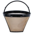 thumbnail image 1 of Premium Gold Cone Coffee Filter - Food-Grade ABS & Stainless Steel Reusable Dripper with Ergonomic Handle, Universal Fit for All Cone Filter Coffee Makers, Easy to Clean & Install, Durable, 1 of 6