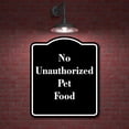 thumbnail image 2 of No Unauthorized Pet Food BLACK Aluminum Composite Sign 15''x18'', 2 of 9