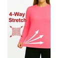 thumbnail image 5 of Womens High Visibility Workout Shirt UPF50+ Lightweight Long Sleeve Sun T-Shirt Ceila Neon Pink-L, 5 of 5