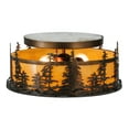 thumbnail image 5 of Meyda Tiffany 144243 Tall Pines 2 Light 16" Wide Semi-Flush Drum Ceiling Fixture - Copper, 5 of 7