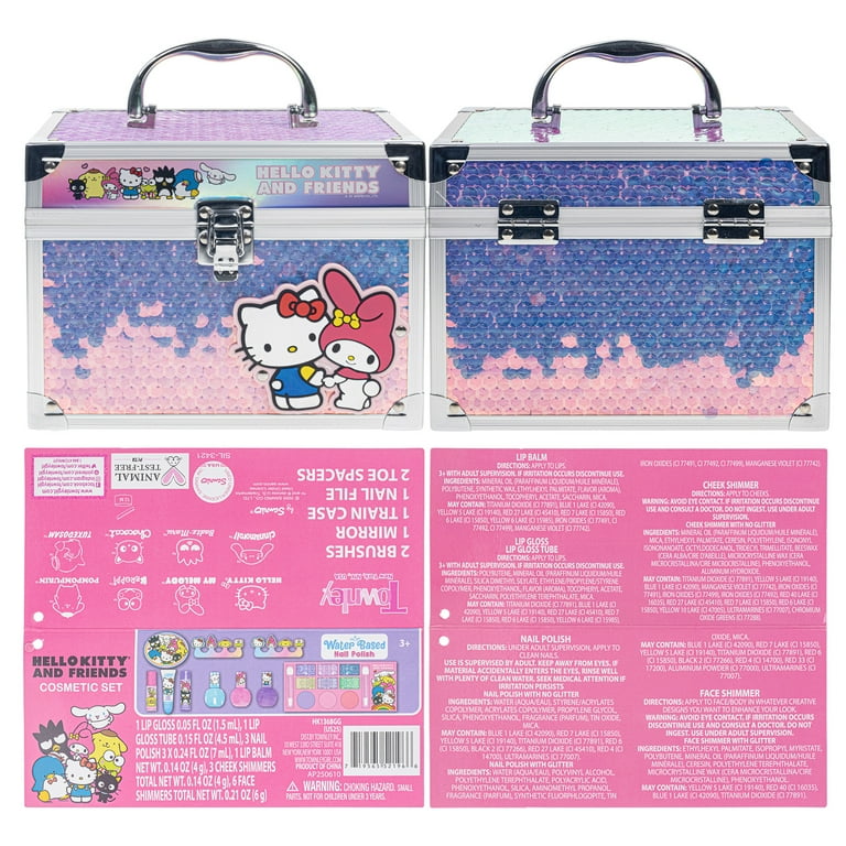 Hello Kitty and Friends Cosmetic Beauty Train Case, Lip, Nail