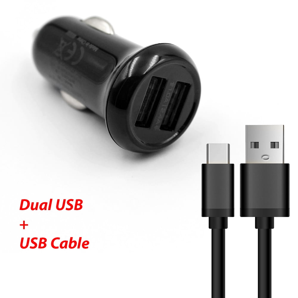 2400mAh Dual Ports USB Car Charger For GreatCall Jitterbug Smart Easy