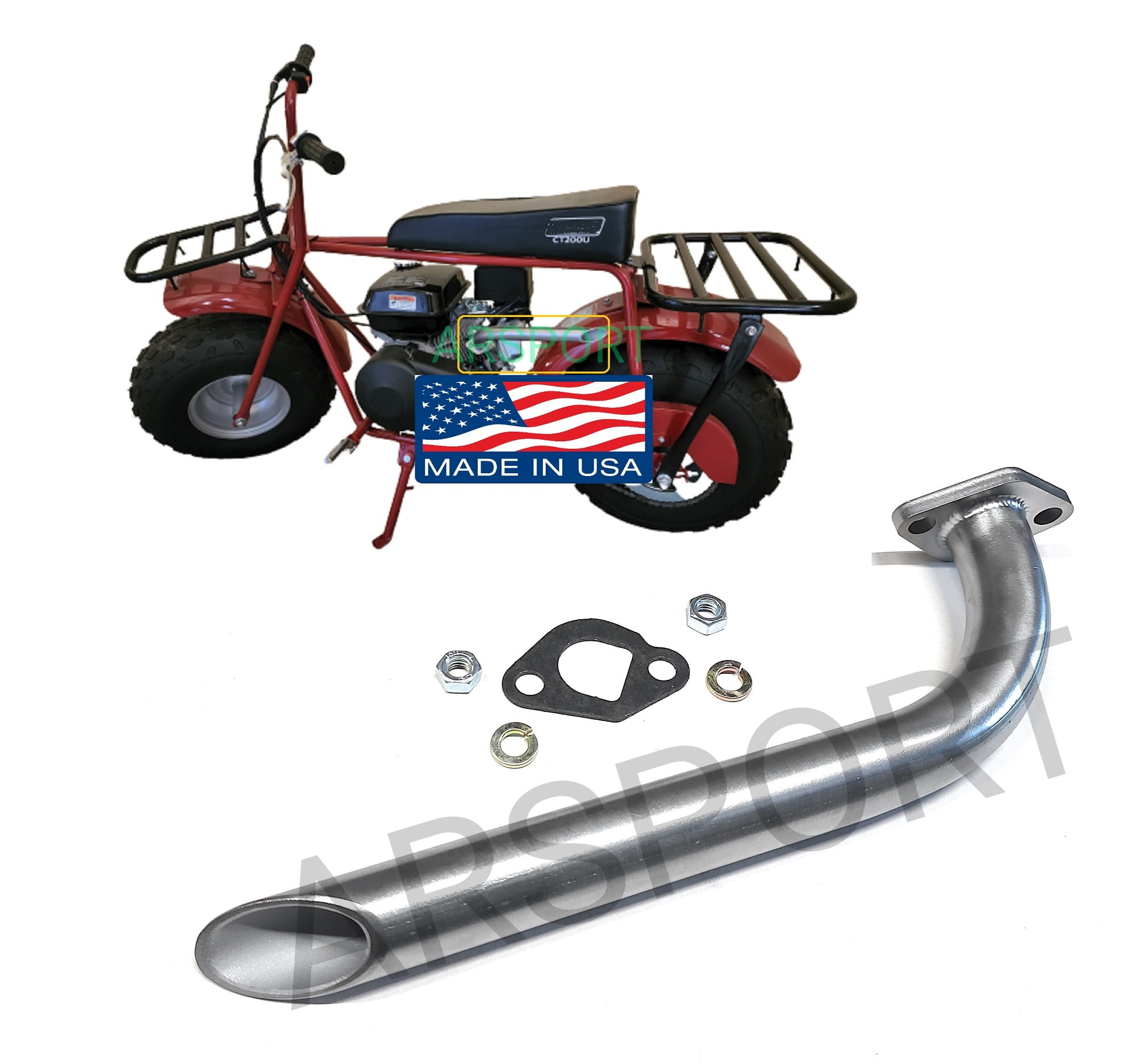 Exhaust Header for Coleman CT200U 196cc/6.5HP Gas mini bike. - Walmart.com