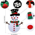 thumbnail image 3 of 20 x 39 Inch DIY Felt Christmas Snowman Games Set with 31 PCS Detachable Ornaments, Wall Hanging Xmas Gifts for Christmas Decorations, 3 of 7